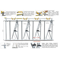 Cornadis à veaux JUNIOR CONFORT SR sans porte-seaux 4 places/2 m