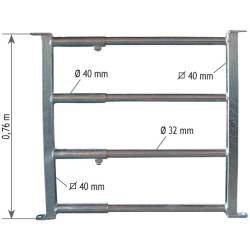 Portillon extensible - Long. 0,50 à 1,20 m