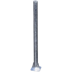 Poteau nu Ø 76 mm sur platine