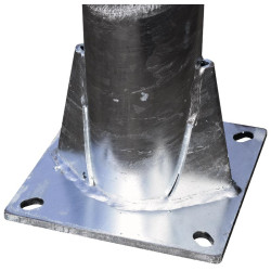 Poteau nu Ø 76 mm sur platine Poteau nu Ø 76 mm sur platine