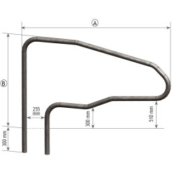 Bat-flanc de logette monopied à sceller Bat-flanc de logette monopied à sceller