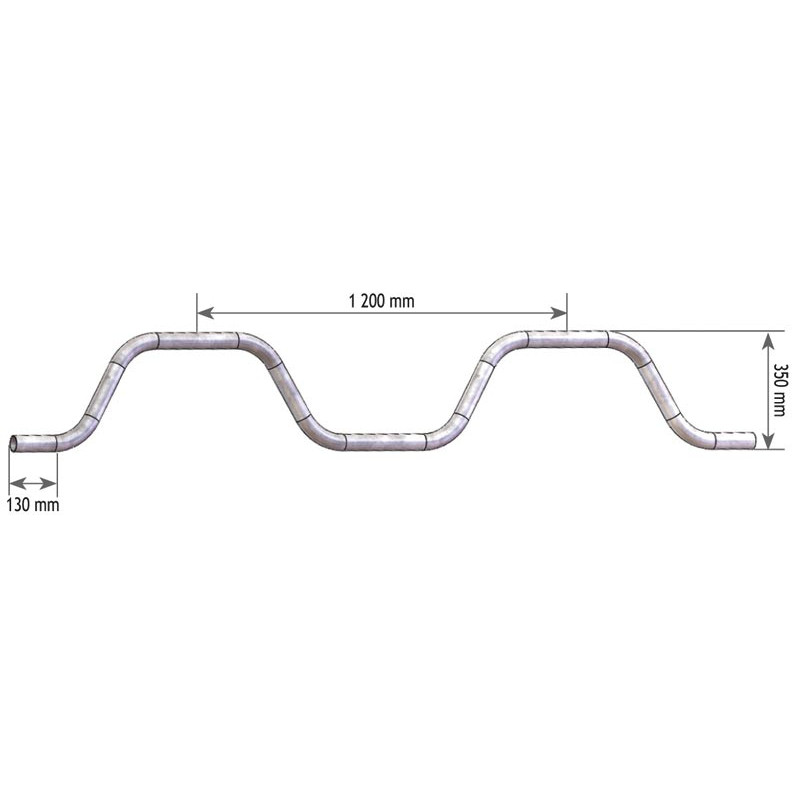 Barre au garrot cintrée Ø 49 mm pour bat-flancs