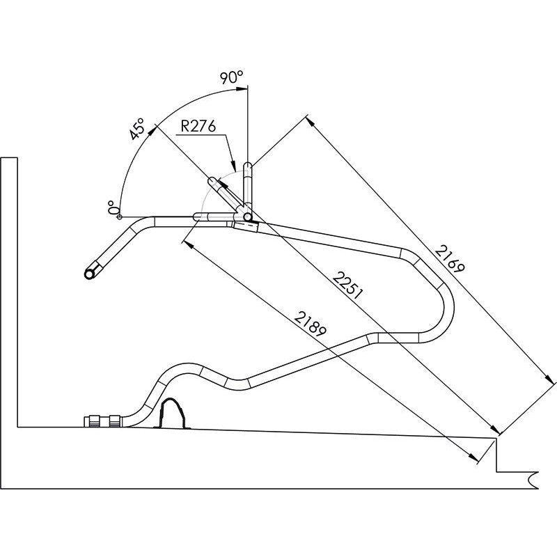 Barre au garrot cintrée Ø 49 mm pour bat-flancs