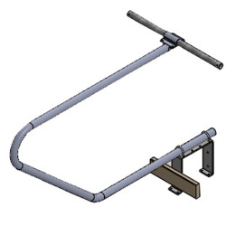 Support de fixation au sol droit réhaussé pour bat-flanc de logette
