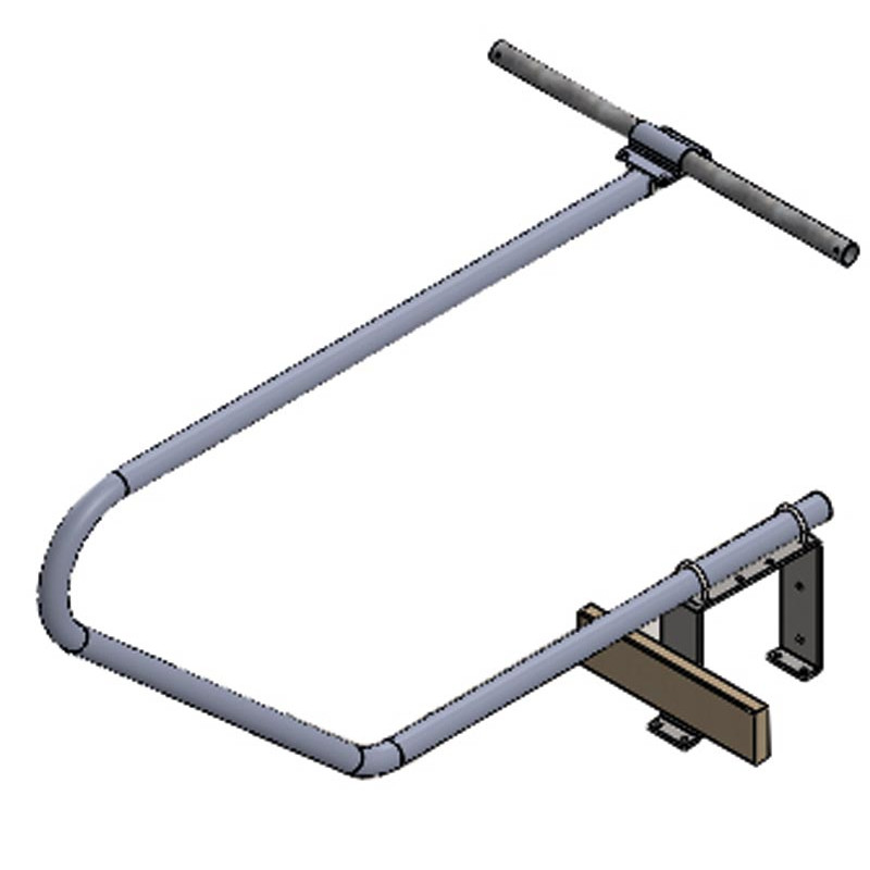 Support de fixation au sol droit réhaussé pour bat-flanc de logette