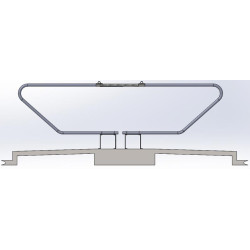 Support de fixation au sol droit réhaussé pour bat-flanc de logette