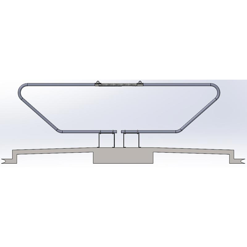 Support de fixation au sol droit réhaussé pour bat-flanc de logette