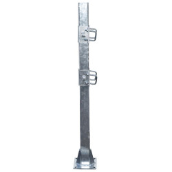 Bride de fixation avec 4 étriers carré de 60 mm pour poteau carré 80x80 mm