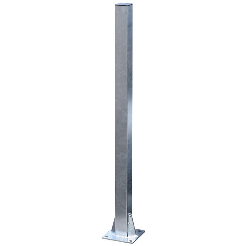 Poteau carré 80x80 mm sur platine