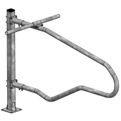 Poteau carré 80x80 mm sur platine Poteau carré 80x80 mm sur platine