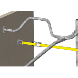 Platine de départ et d'arrivée pour sangle anti-avancement