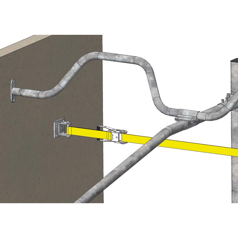 Platine de départ et d'arrivée pour sangle anti-avancement