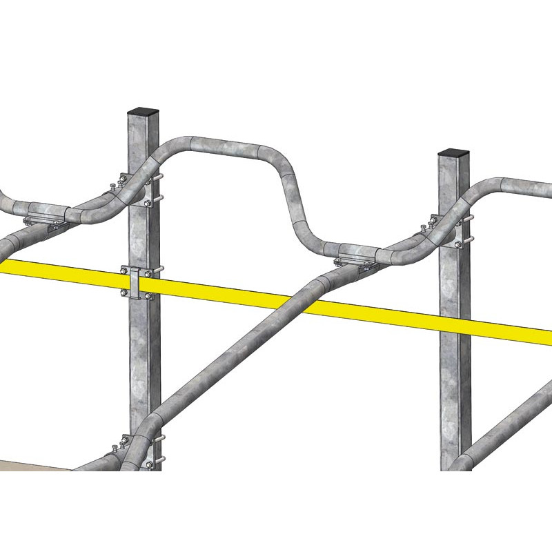 Platine passage sangle pour poteau logette