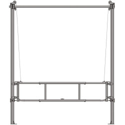 Barrière de séparation relevable  2,30/3,40 m pour couloir de logettes