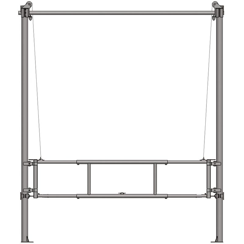 Barrière de séparation relevable  2,30/3,40 m pour couloir de logettes