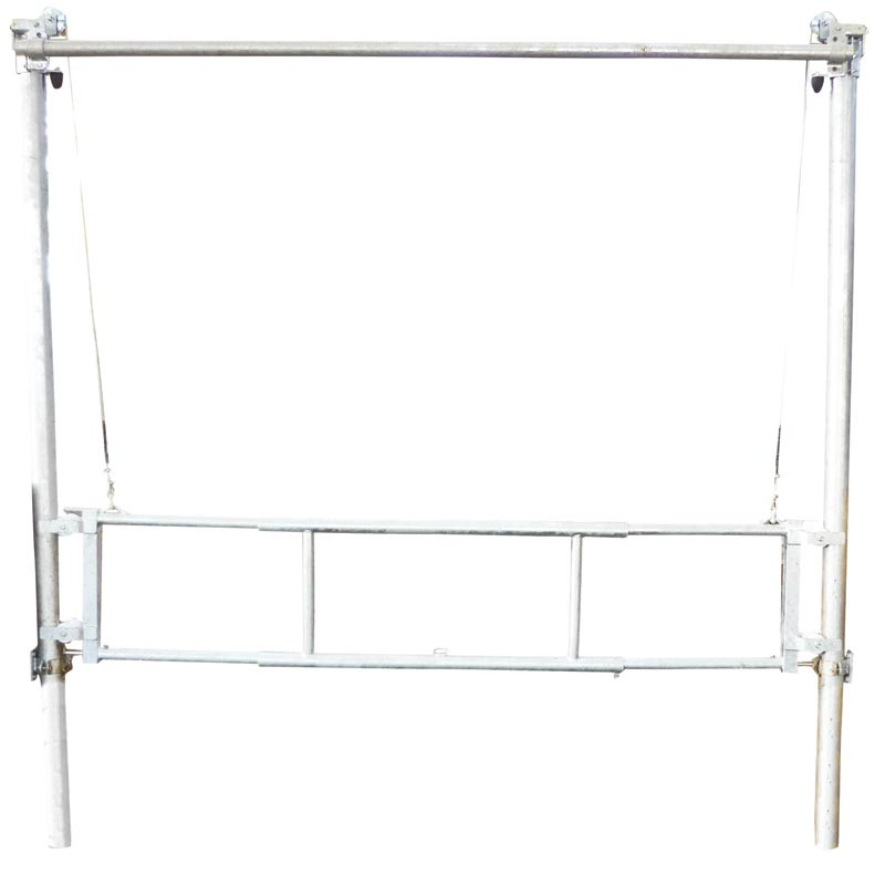 Barrière de séparation relevable 3,40/4,50 m pour couloir de logettes
