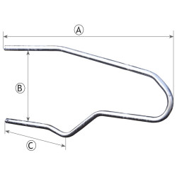 Bat-flanc de logette vache adulte - EUROPE - L.1800 x h.700 mm