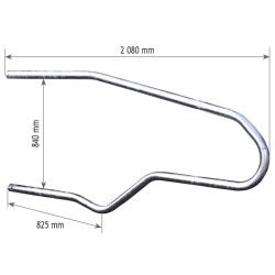 Bat-flanc de logette ache adulte - EUROPE - L.2080 x h.840 mm