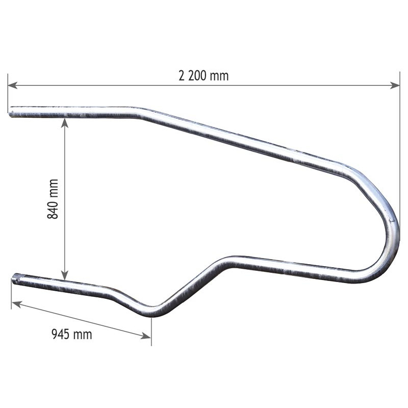 Bat-flanc de logette vache adulte - EUROPE - L.2200 x h.840 mm