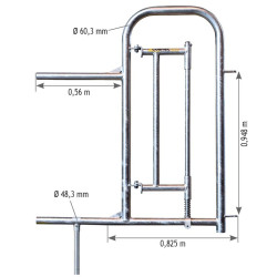 Embout passage d’homme à portillon pour cornadis Confort