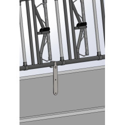 Renfort de fixation sur muret non réglable pour cornadis  Renfort de fixation sur muret non réglable pour cornadis