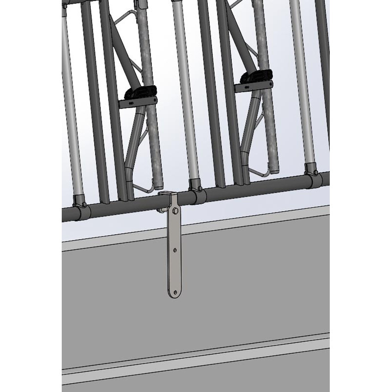 Renfort de fixation sur muret non réglable pour cornadis  Renfort de fixation sur muret non réglable pour cornadis