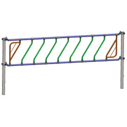 Barre d'encolure oblique Ø 42 mm avec coquilles Ø 60 mm