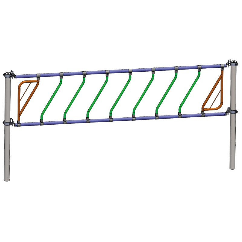 Barre d'encolure oblique Ø 42 mm avec coquilles Ø 60 mm