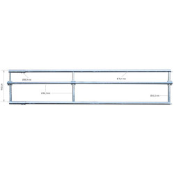 Panneau d'alimentation libre-service 3 lisses Ø 76 mm - 4 m