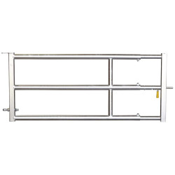 Barrière 3 lisses extensible Ø 60 mm H. 0,79 m - 2/3 m