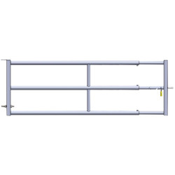 Barrière 3 lisses extensible Ø 60 mm H. 0,79 m pour passage robot racleur - 3/4 m