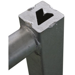 Embout arrière 5 lisses pour barrière de stabulation 0,90/2 m  Embout arrière 5 lisses pour barrière de stabulation 0,90/2 m