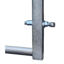 Embout arrière 5 lisses pour barrière de stabulation 0,90/2 m  Embout arrière 5 lisses pour barrière de stabulation 0,90/2 m