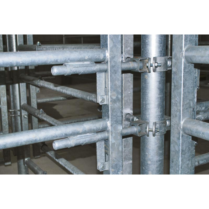 Embout avant 5 lisses avec 2 verrous emboutis pour barrière de stabulation