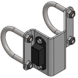 Support pour butée caoutchouc de portillon anti-retour