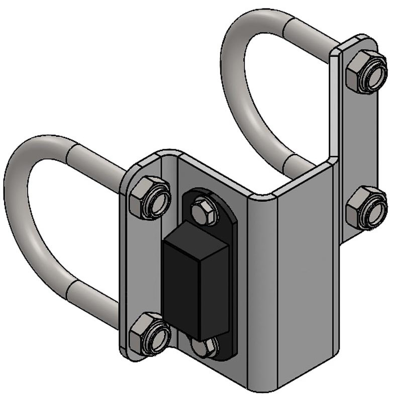 Support pour butée caoutchouc de portillon anti-retour