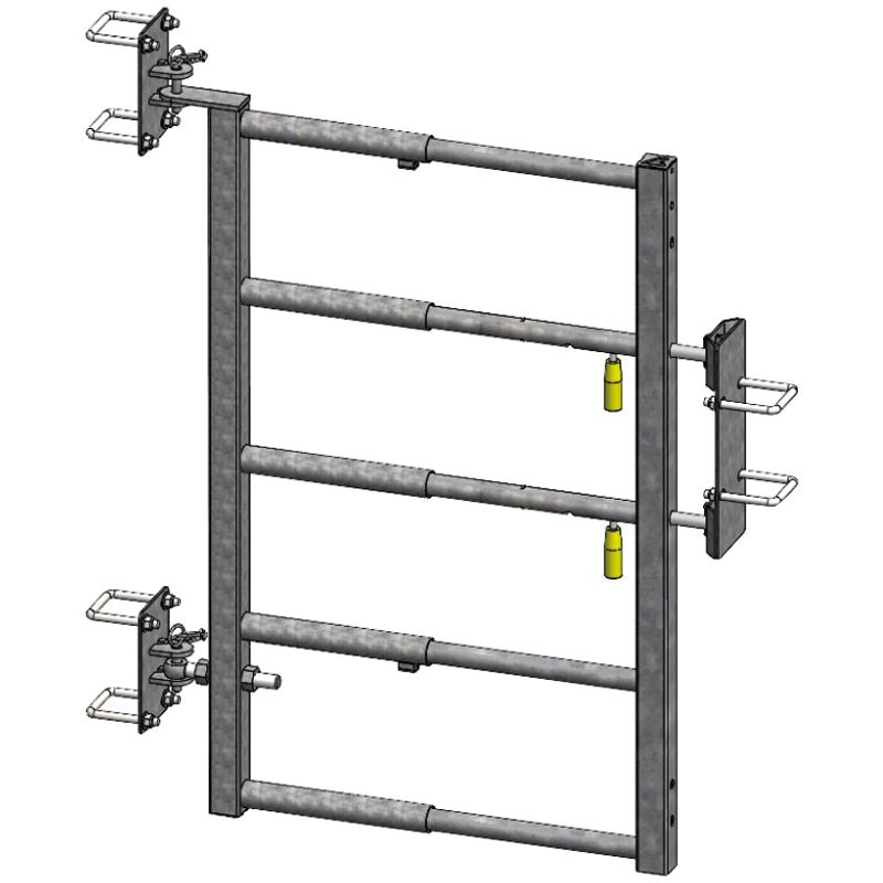 Portillon 5 lisses extensible avec verrou EASYLOCK pour passage d'animaux