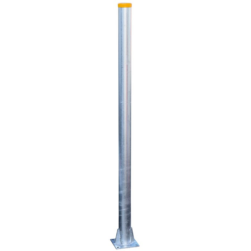 Poteau nu renforcé sur platine Ø 102 mm - H. 1,98 m - Epais. 5 mm