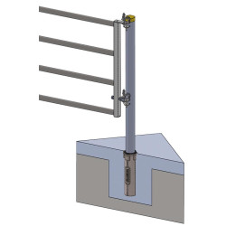 Douille ronde PE pour poteau rond Ø 102 mm
