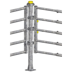 1/2 Bride "EASYLOCK" pour poteau Ø 102 mm