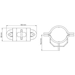 1/2 Bride "EASYLOCK" pour poteau Ø 102 mm