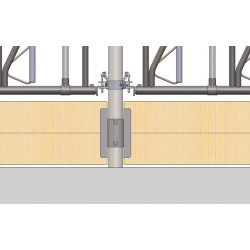 Bride 2 directions vis à vis pour support de bastaing