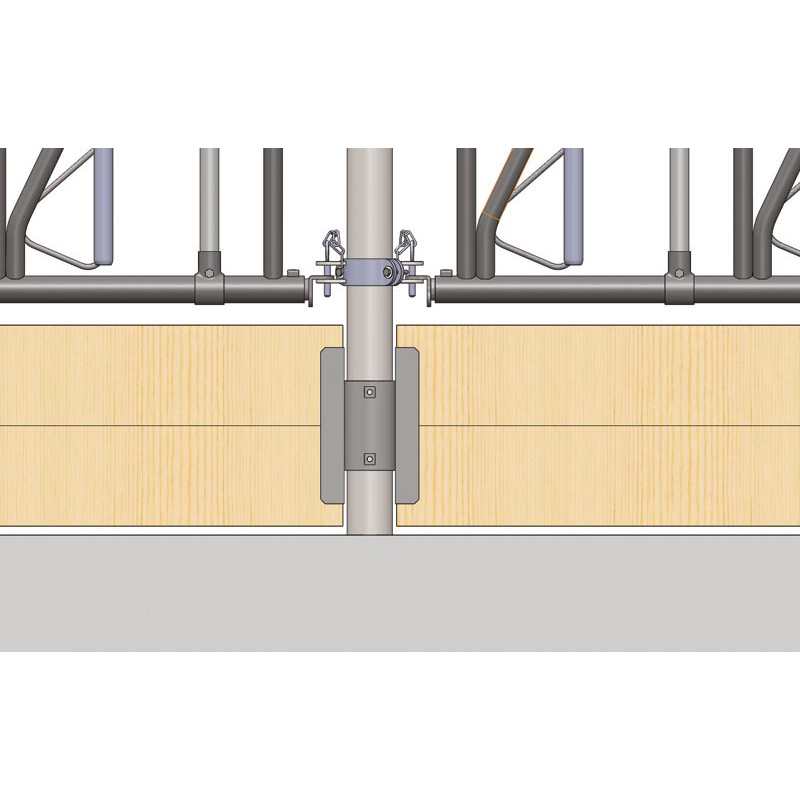 Bride 2 directions vis à vis pour support de bastaing