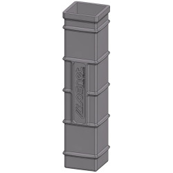 Douille PE carré pour poteau carré 90x90 mm