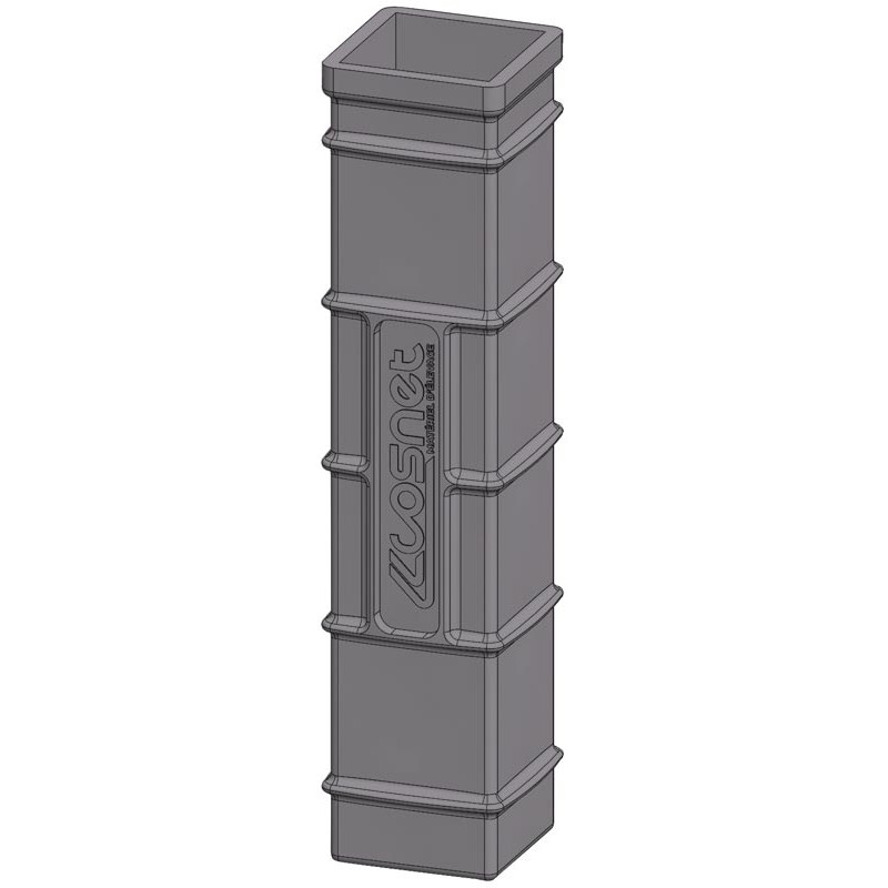 Douille PE carré pour poteau carré 90x90 mm