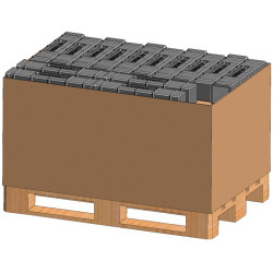 Douille PE carré pour poteau carré 90x90 mm