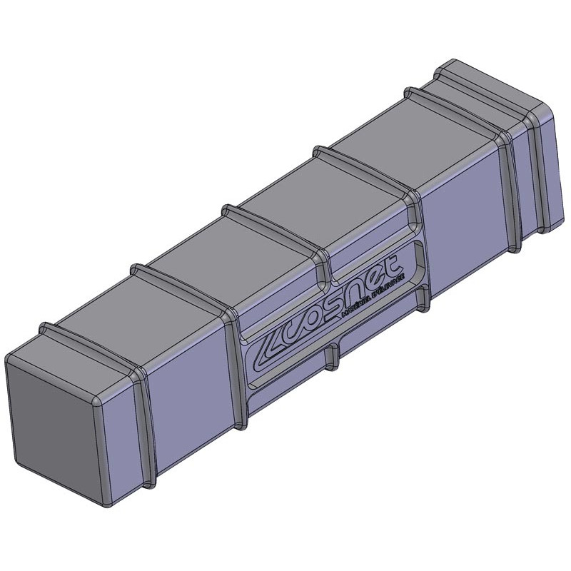 Douille PE carré pour poteau carré 90x90 mm