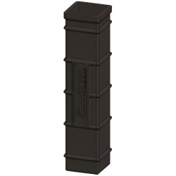 Douille PE carré pour poteau carré 90x90 mm