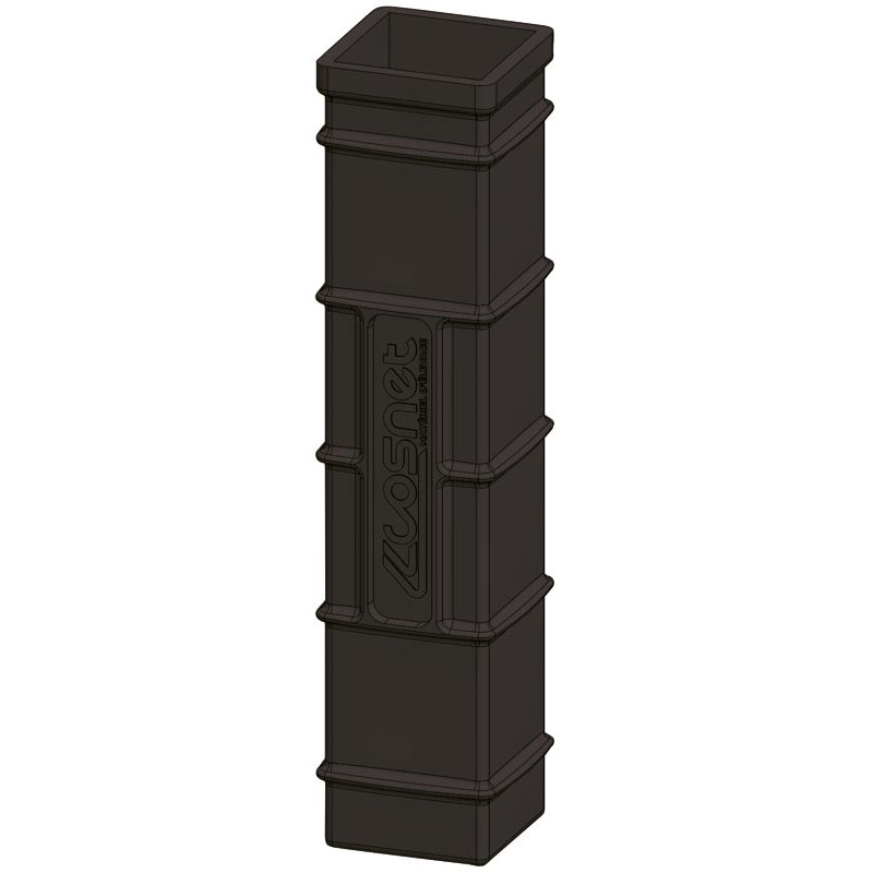 Douille PE carré pour poteau carré 90x90 mm