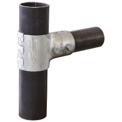 Coquille ronde 76 mm pour pose bat-flancs nu sur poteau 76 mm - Simple rangée